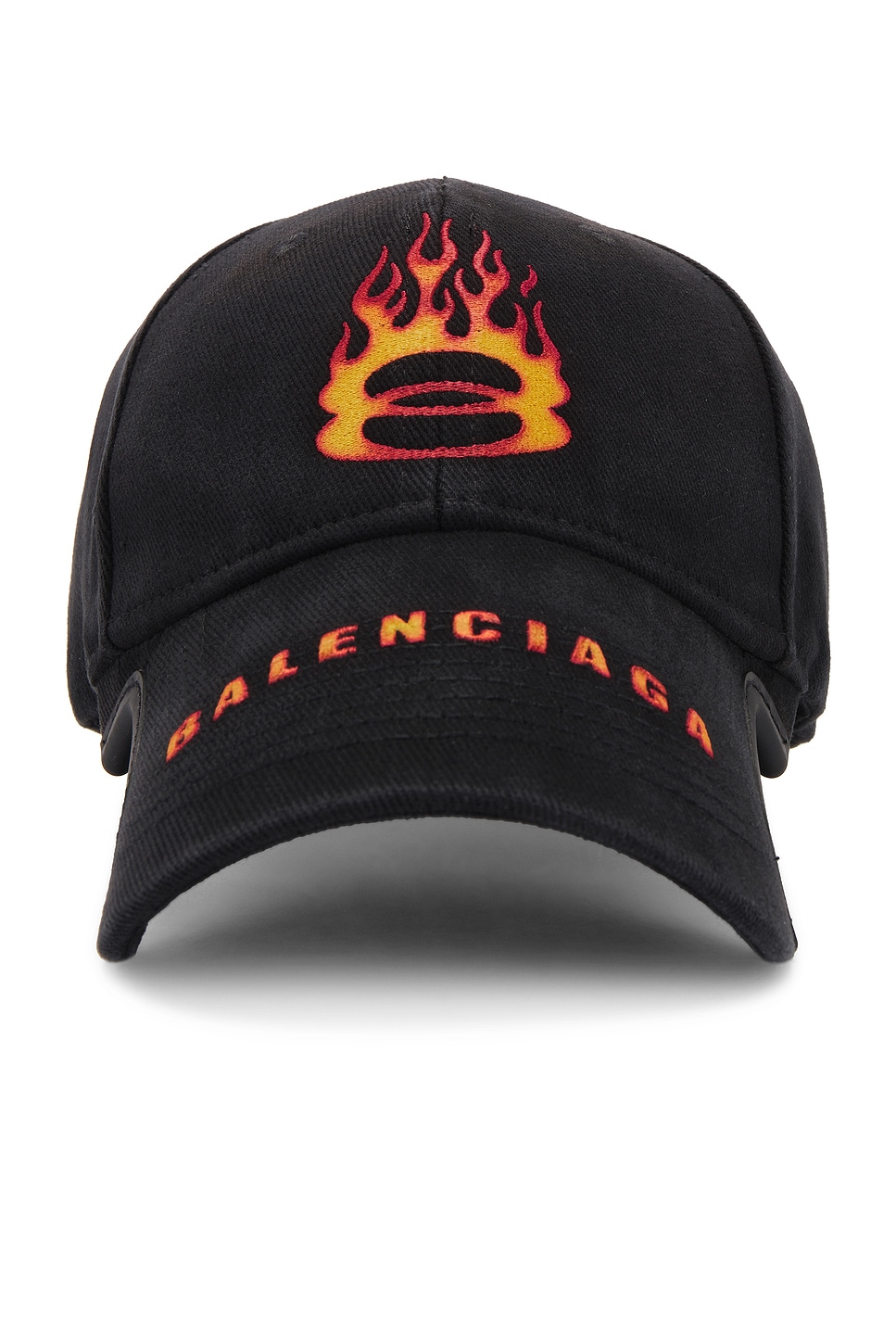 Shop Balenciaga Cap In Black & Orange