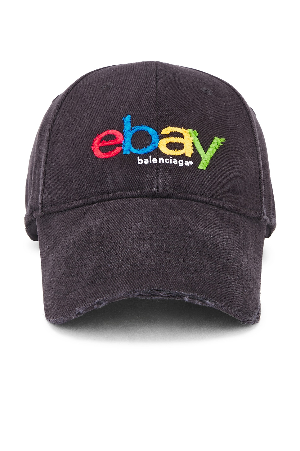 Shop Balenciaga X Ebay Ebay Cap In Black & Multicolor