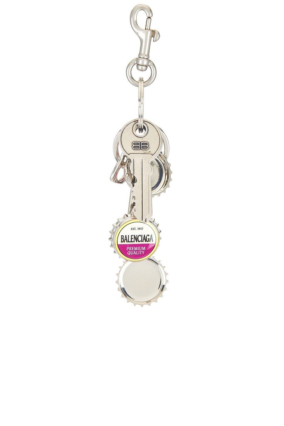 Keyring Bottle Caps in Grey