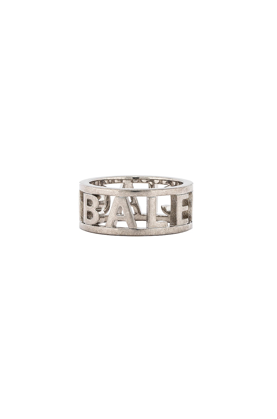Image 1 of Balenciaga Logo Ring in Silver