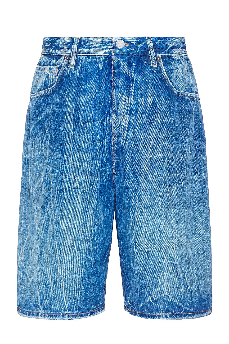 Image 1 of Balenciaga Trompe L'Oeil Short in Washed Blue