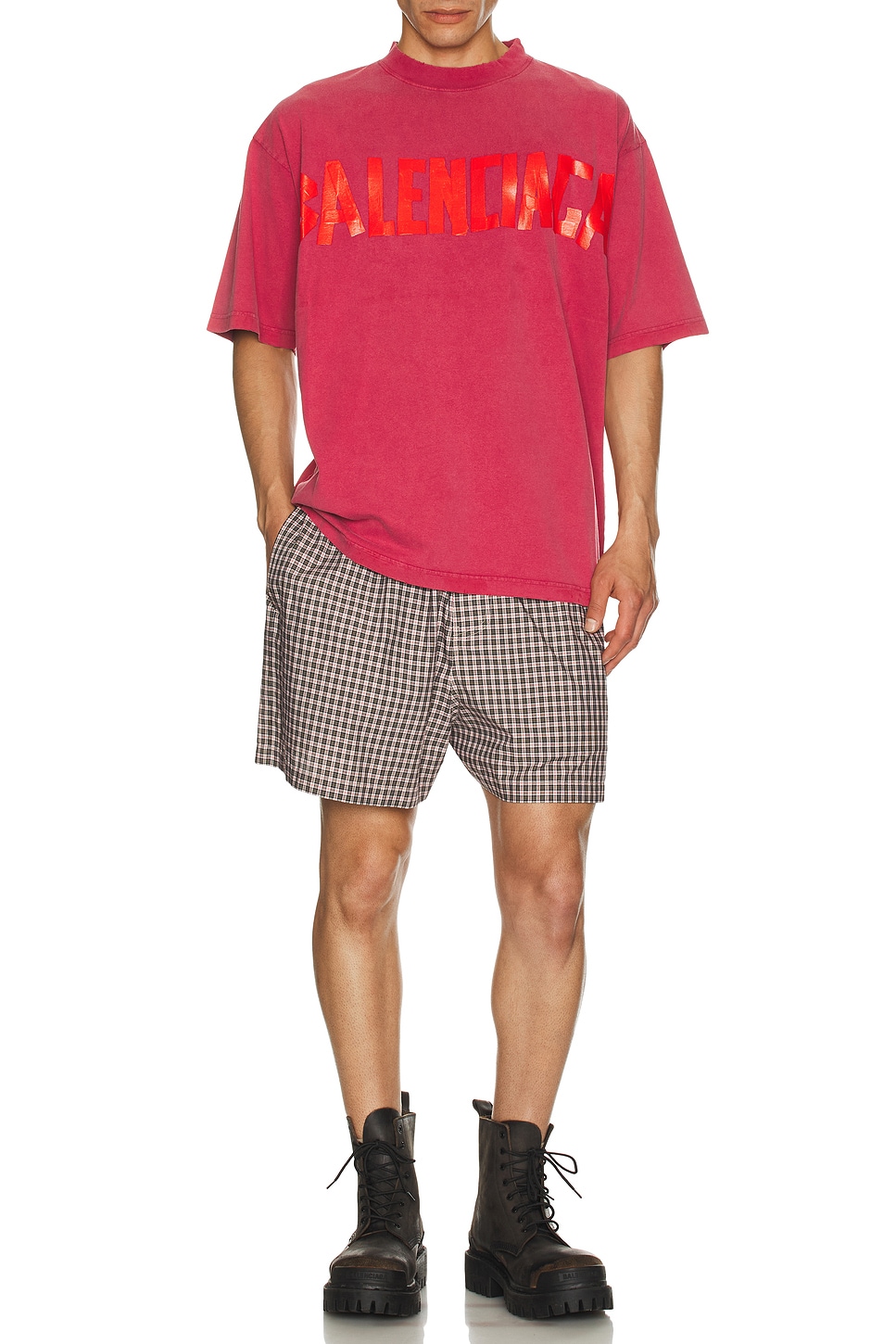 Image 1 of Balenciaga Boxer Shorts in Beige & Black