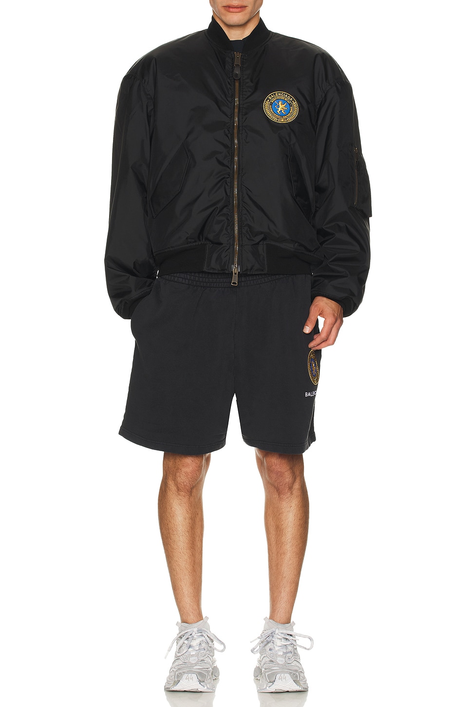 Image 1 of Balenciaga Shorts in Faded Washed Black