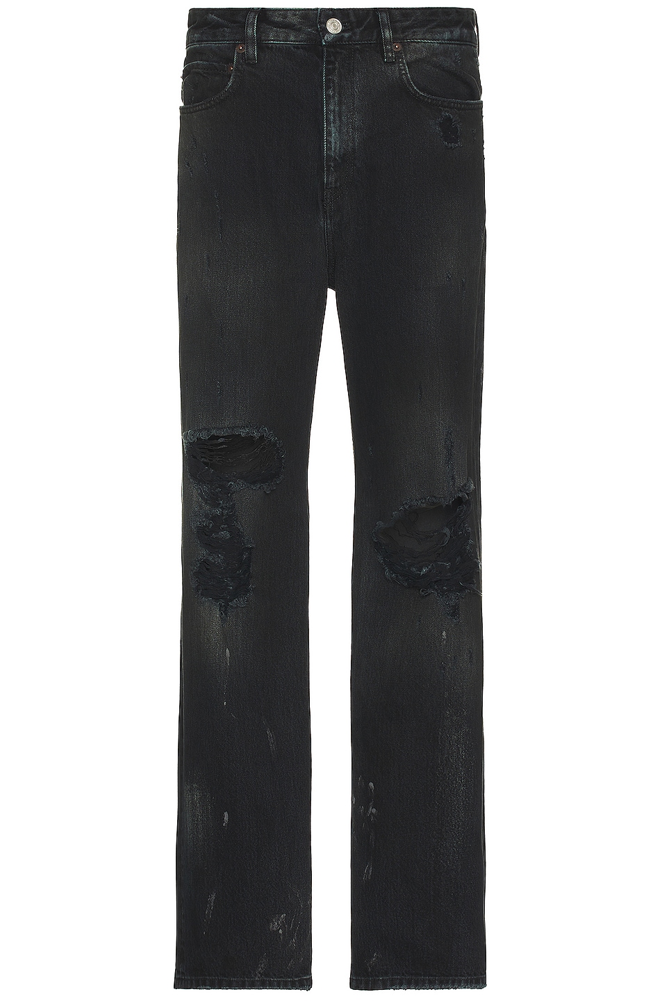 Image 1 of Balenciaga Ripped Pants in FlCat Black