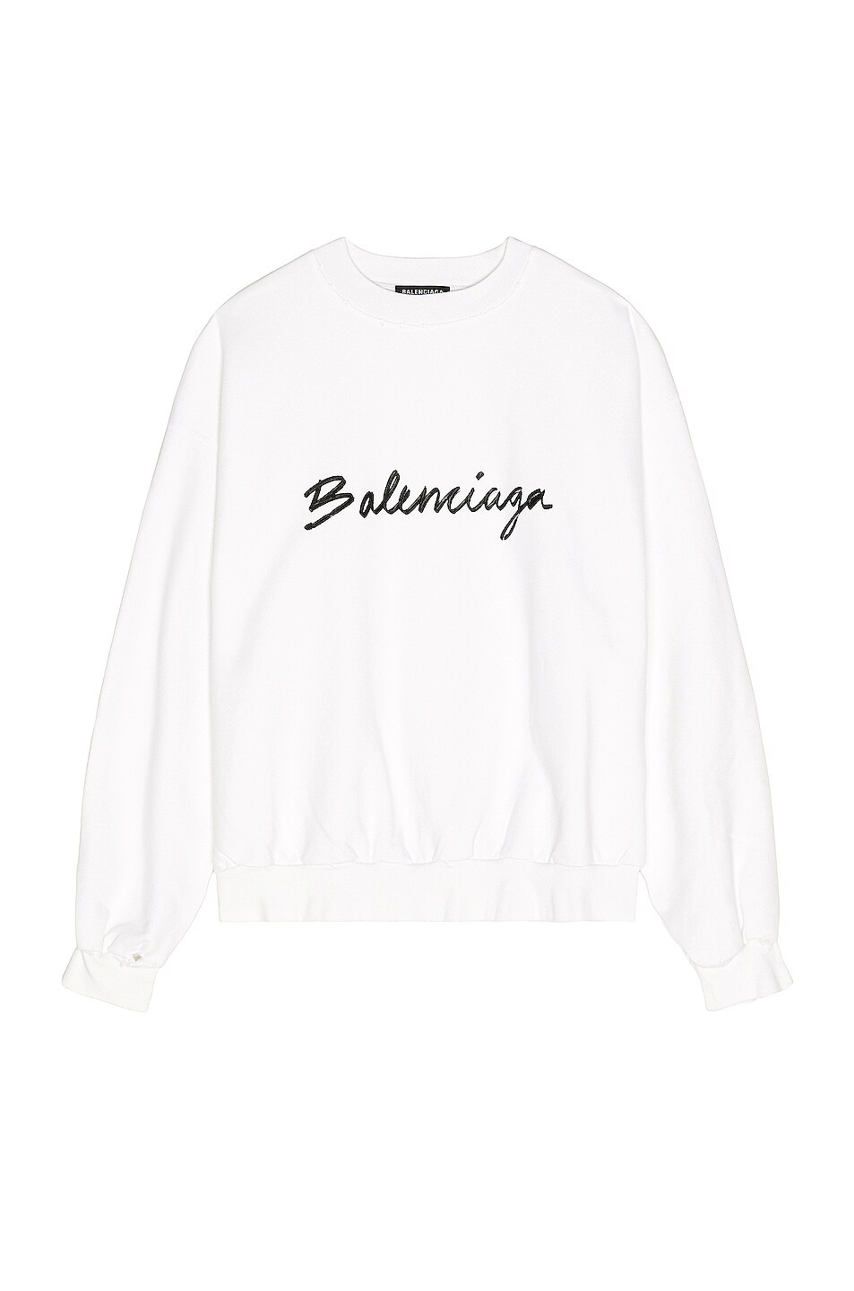 Image 1 of Balenciaga Regular Crewneck in White & Black