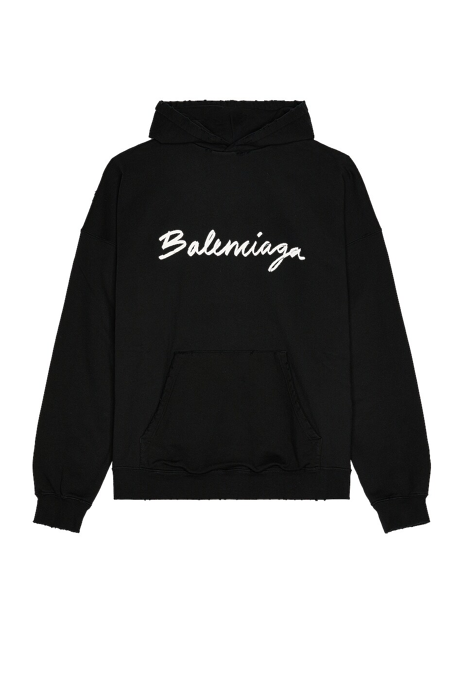 Image 1 of Balenciaga White Fit Hoodie in Black & White