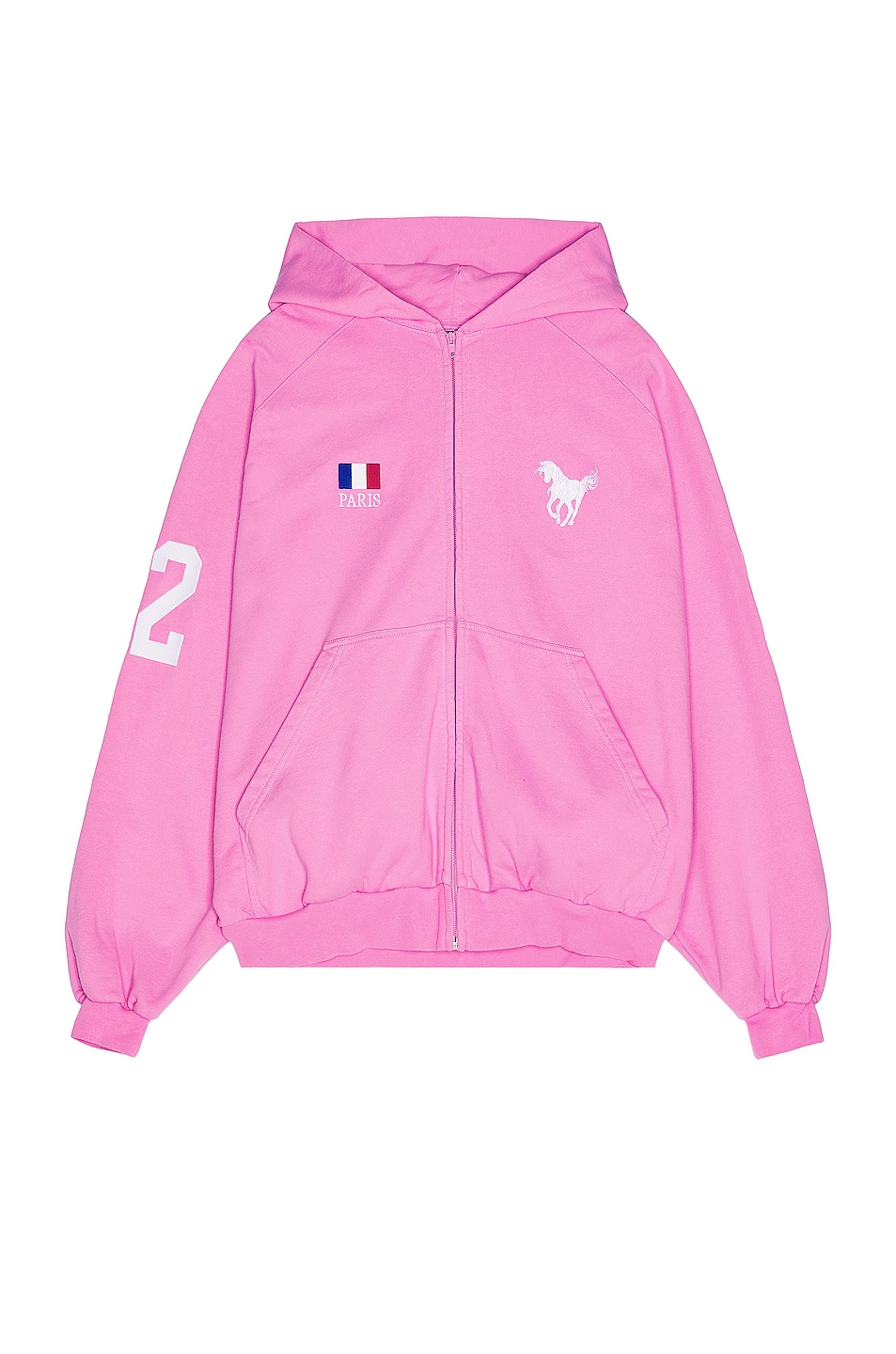Image 1 of Balenciaga Polo Zip-Up Hoodie in Pink