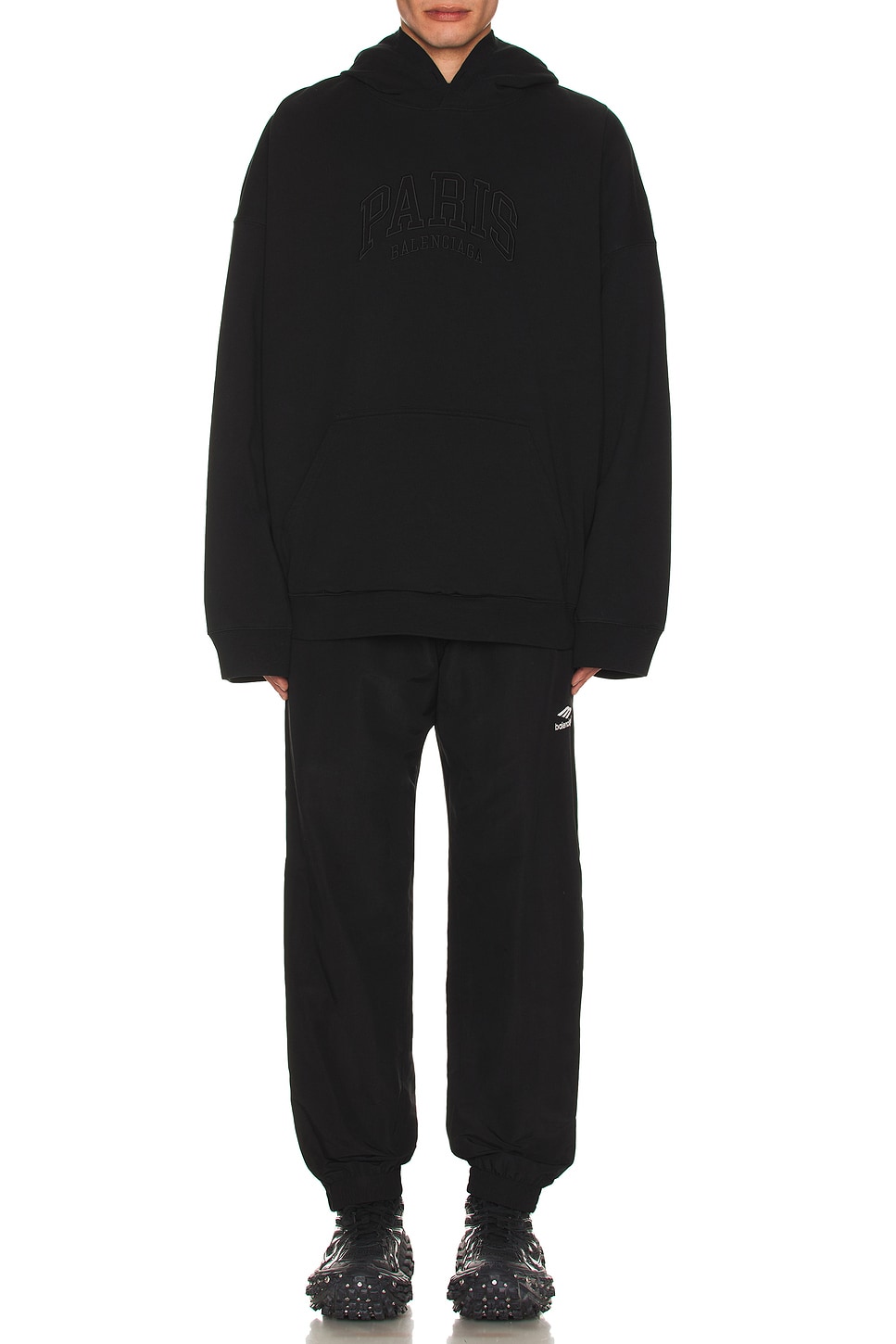 Image 1 of Balenciaga Wide Fit Hoodie in Black