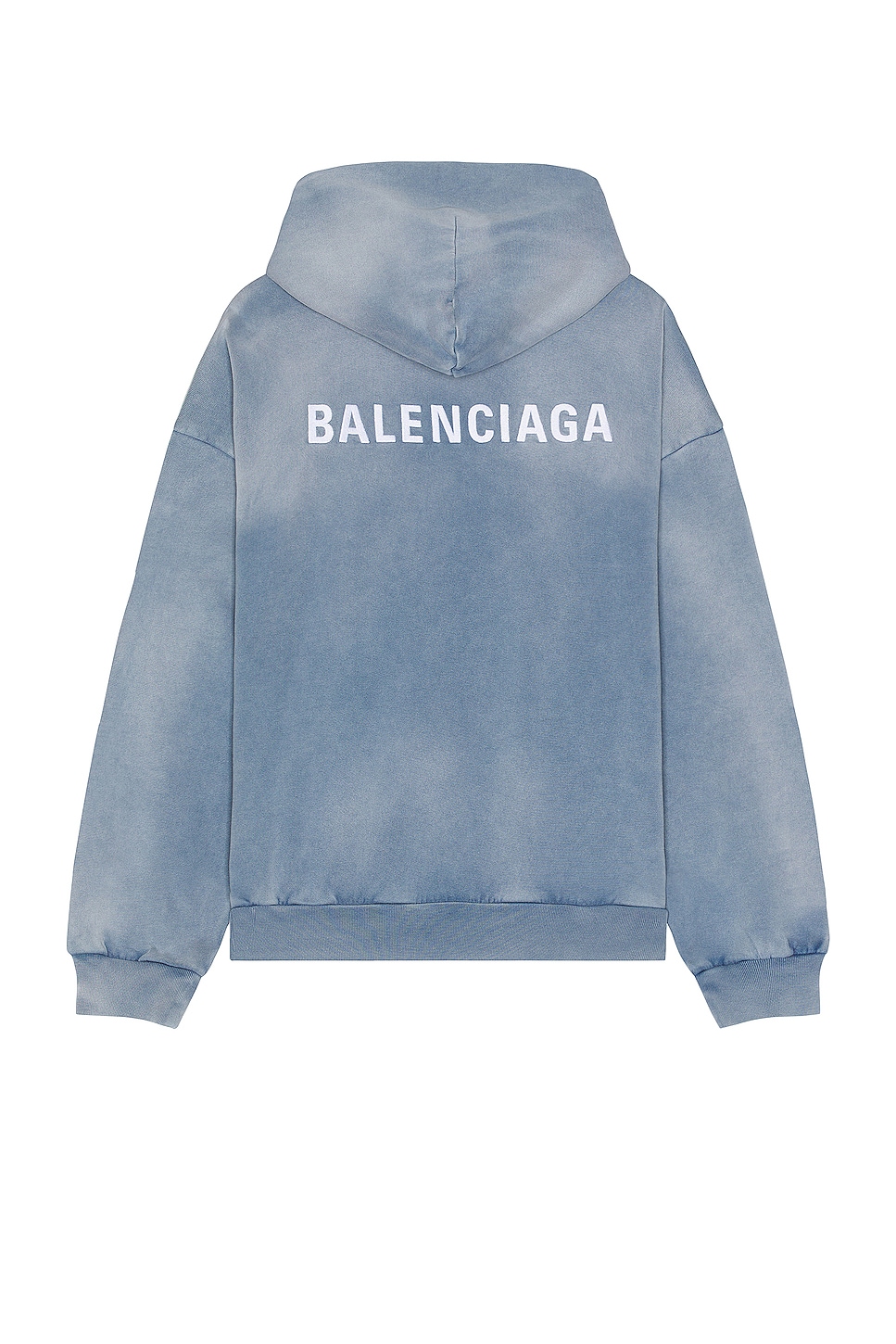 Image 1 of Balenciaga Medium Fit Hoodie in Faded Blue & White