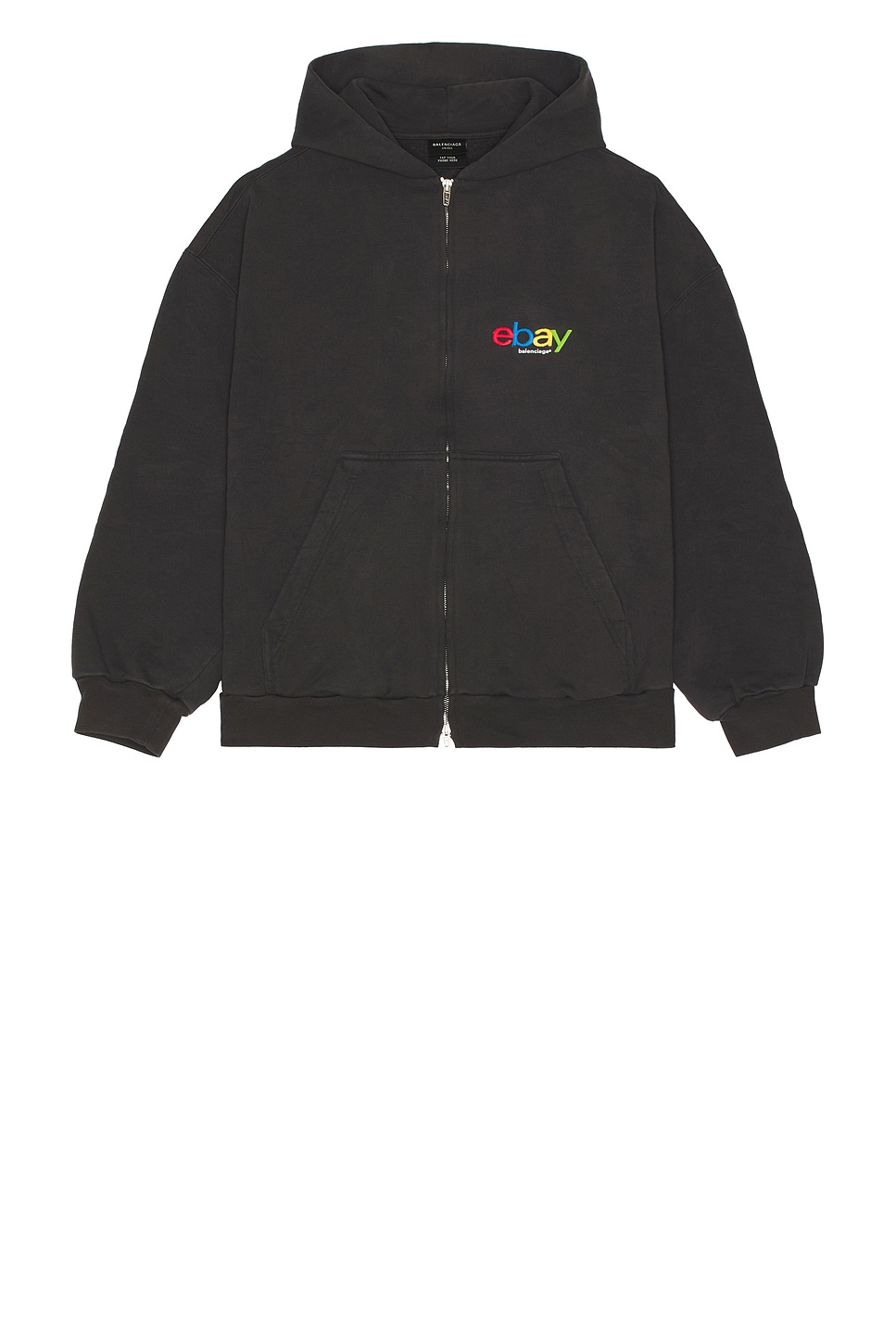 x eBay Zip-Up Hoodie in Black