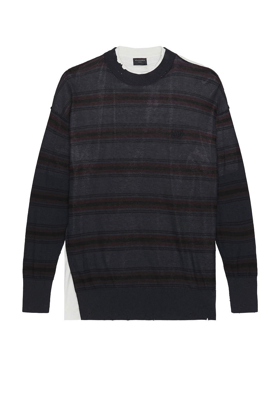 Image 1 of Balenciaga Layered Sweater in Black & Multicolor