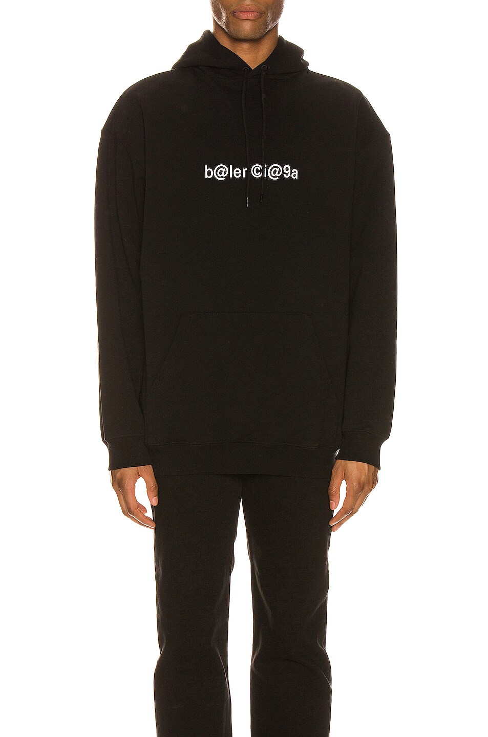 Image 1 of Balenciaga Medium Fit Hoodie in Black/White