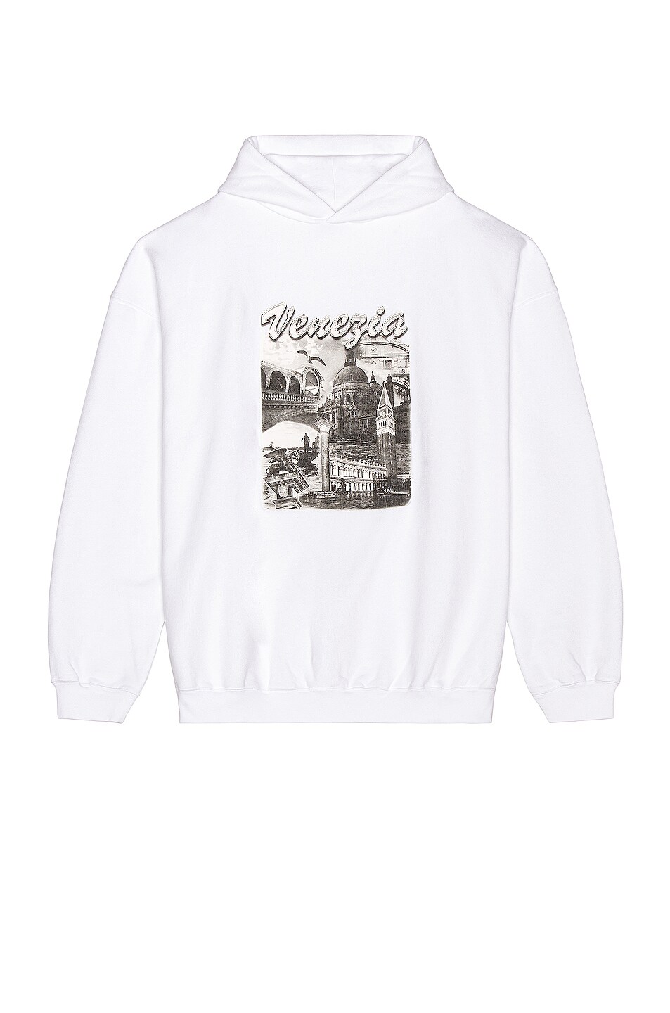 Image 1 of Balenciaga Large Fit Hoodie in White