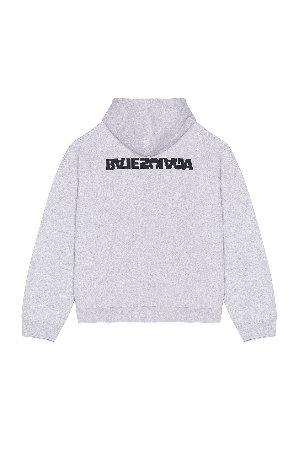 Image 1 of Balenciaga Embroidered Wide Fit Hoodie in Heather Grey