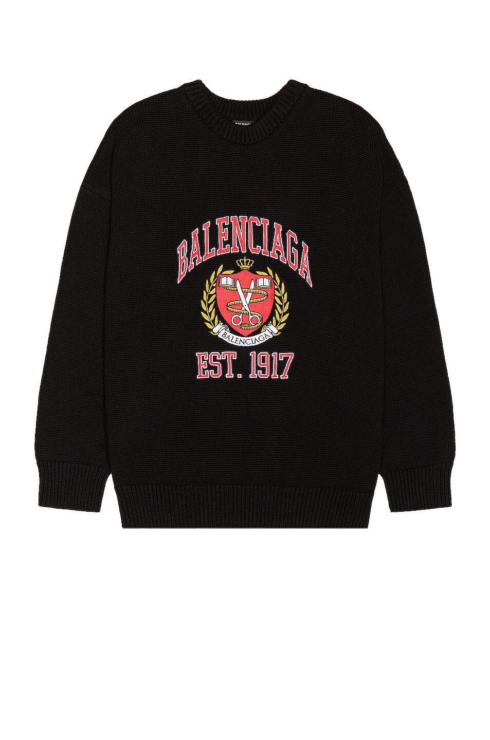 Image 1 of Balenciaga College Sweater in Black