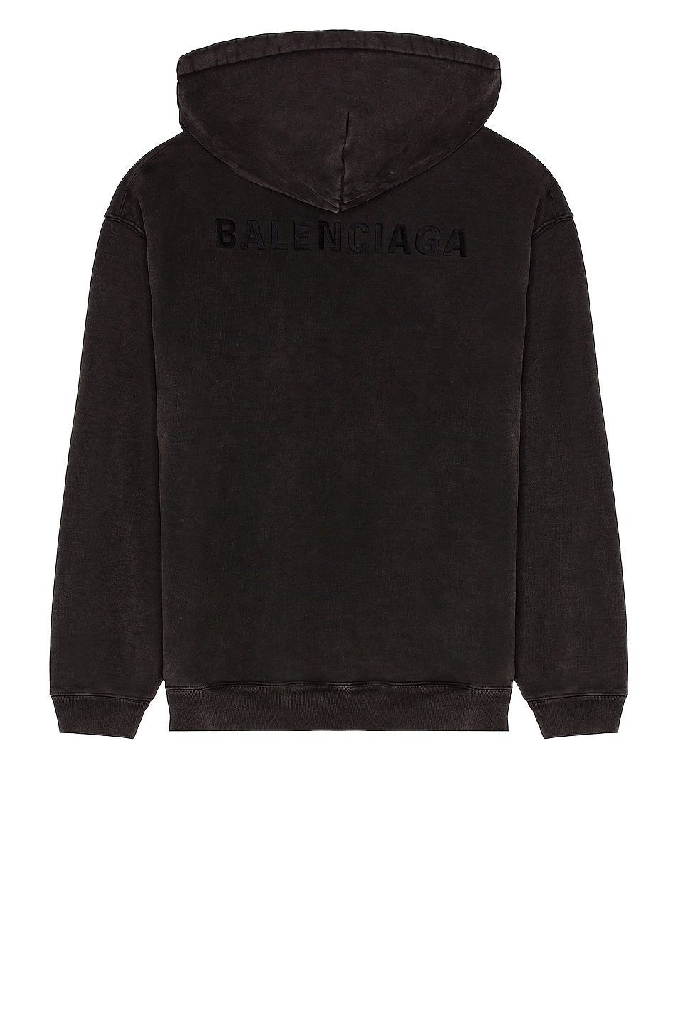 Image 1 of Balenciaga Embroidered Medium Fit Hoodie in Black Fade Out