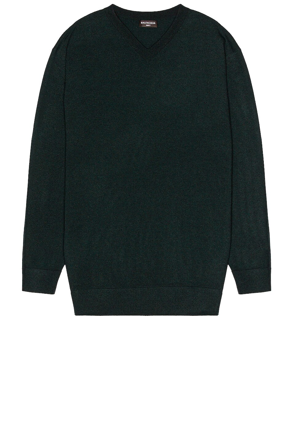 Image 1 of Balenciaga Oversized Cashmere V-Neck in Green