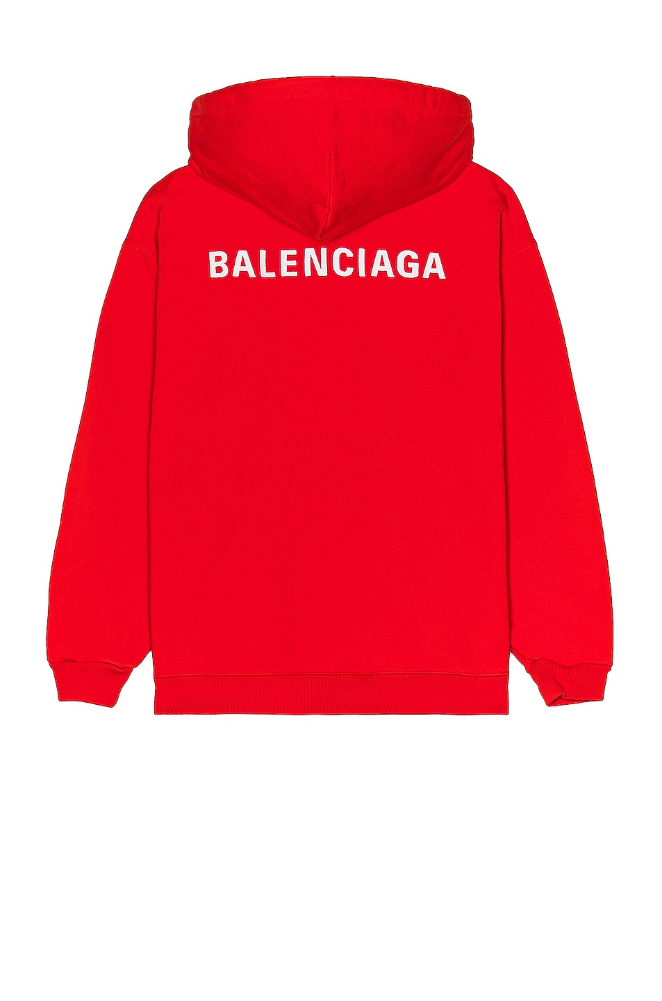 Image 1 of Balenciaga Medium Fit Hoodie in Bright Red & White