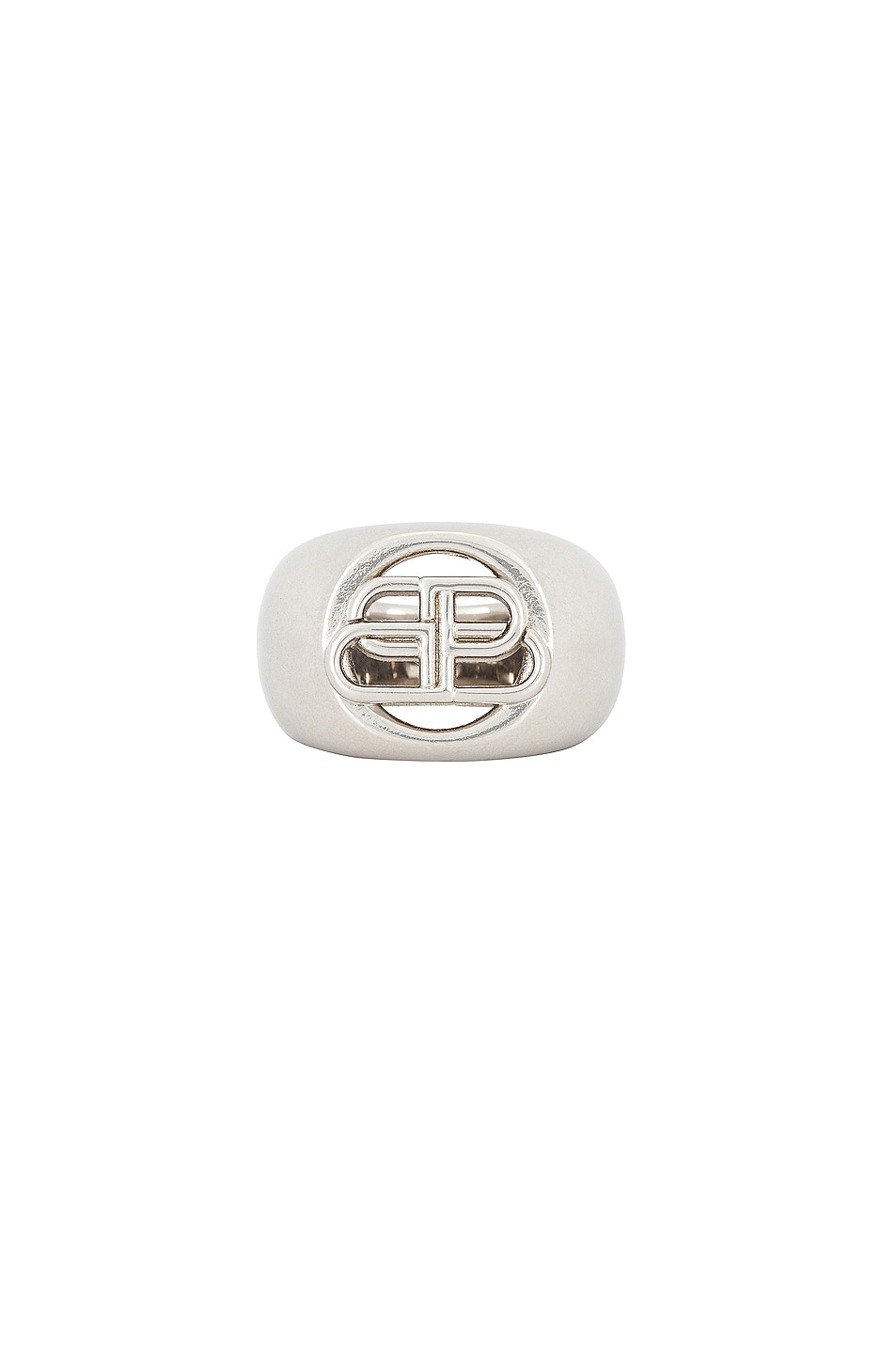 Image 1 of Balenciaga BB Signet Ring in Silver