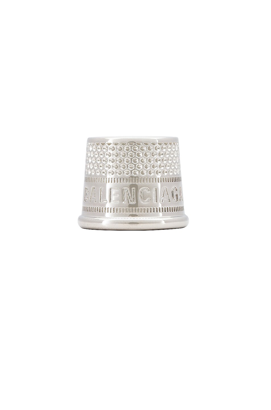 Image 1 of Balenciaga Thimble Ring in Shiny Silver