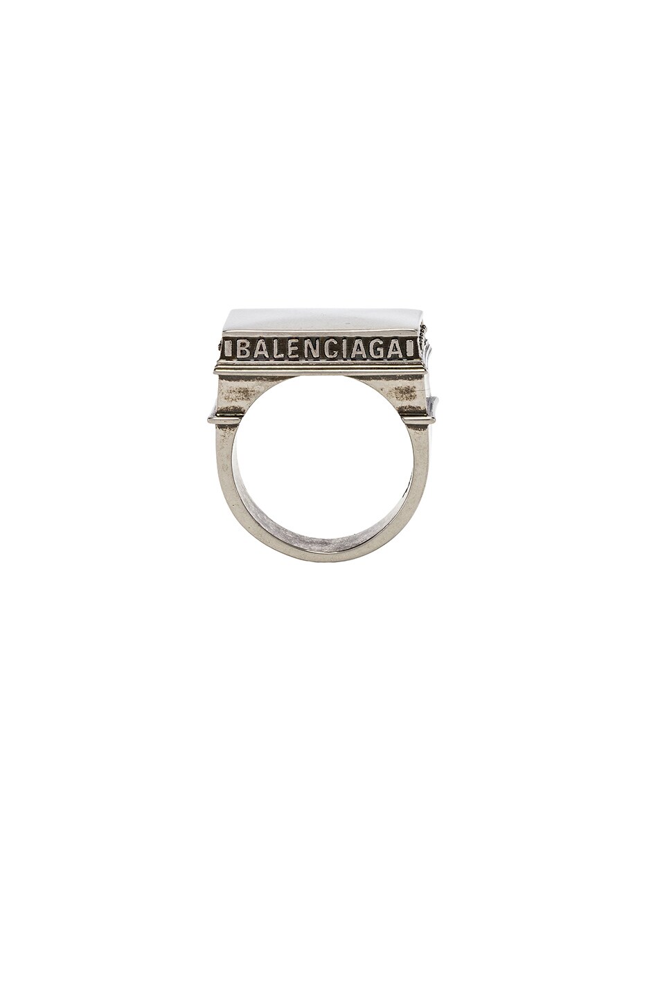 Image 1 of Balenciaga Paris Arch Ring in Antique Silver