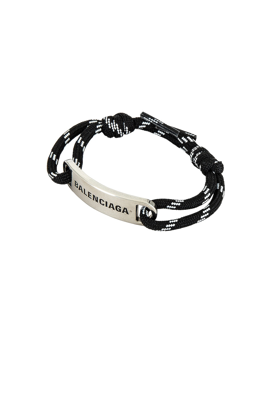 Image 1 of Balenciaga Plate Bracelet in Black