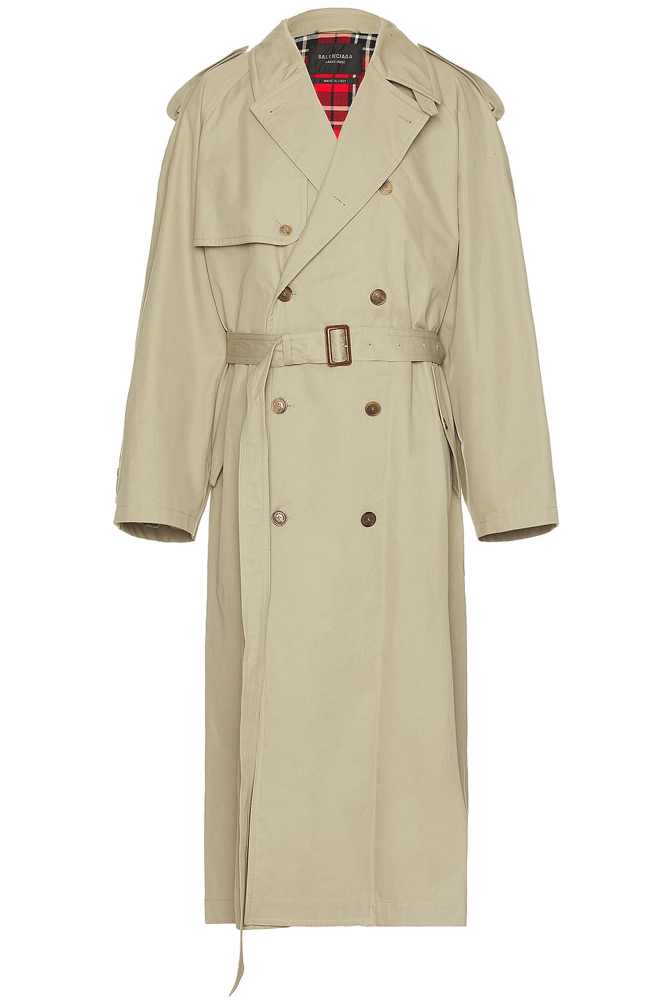 Image 1 of Balenciaga Trench Coat in Military Beige