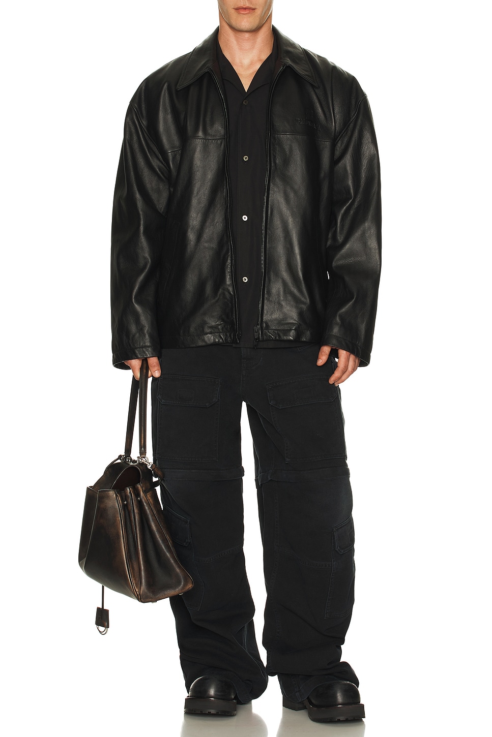 Image 1 of Balenciaga Zip Up Jacket in Black