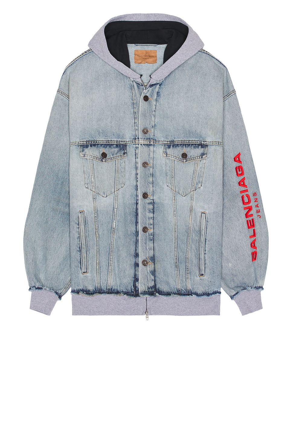Image 1 of Balenciaga Patched Jacket in Light Blue