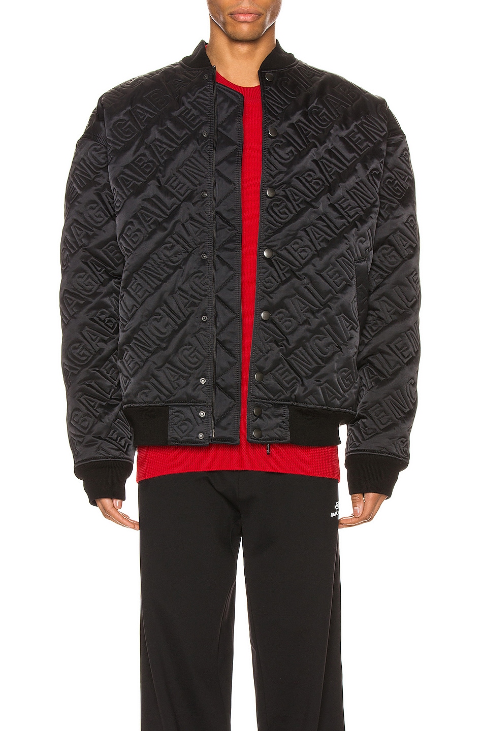 Balenciaga Quilted Bomber in Black | FWRD