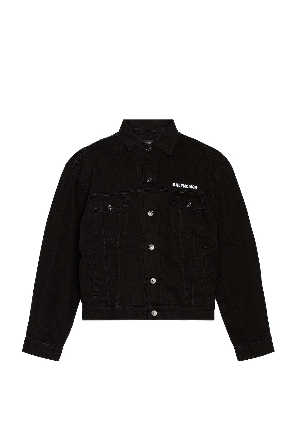 Image 1 of Balenciaga Large Fit Jacket in Pitch Black