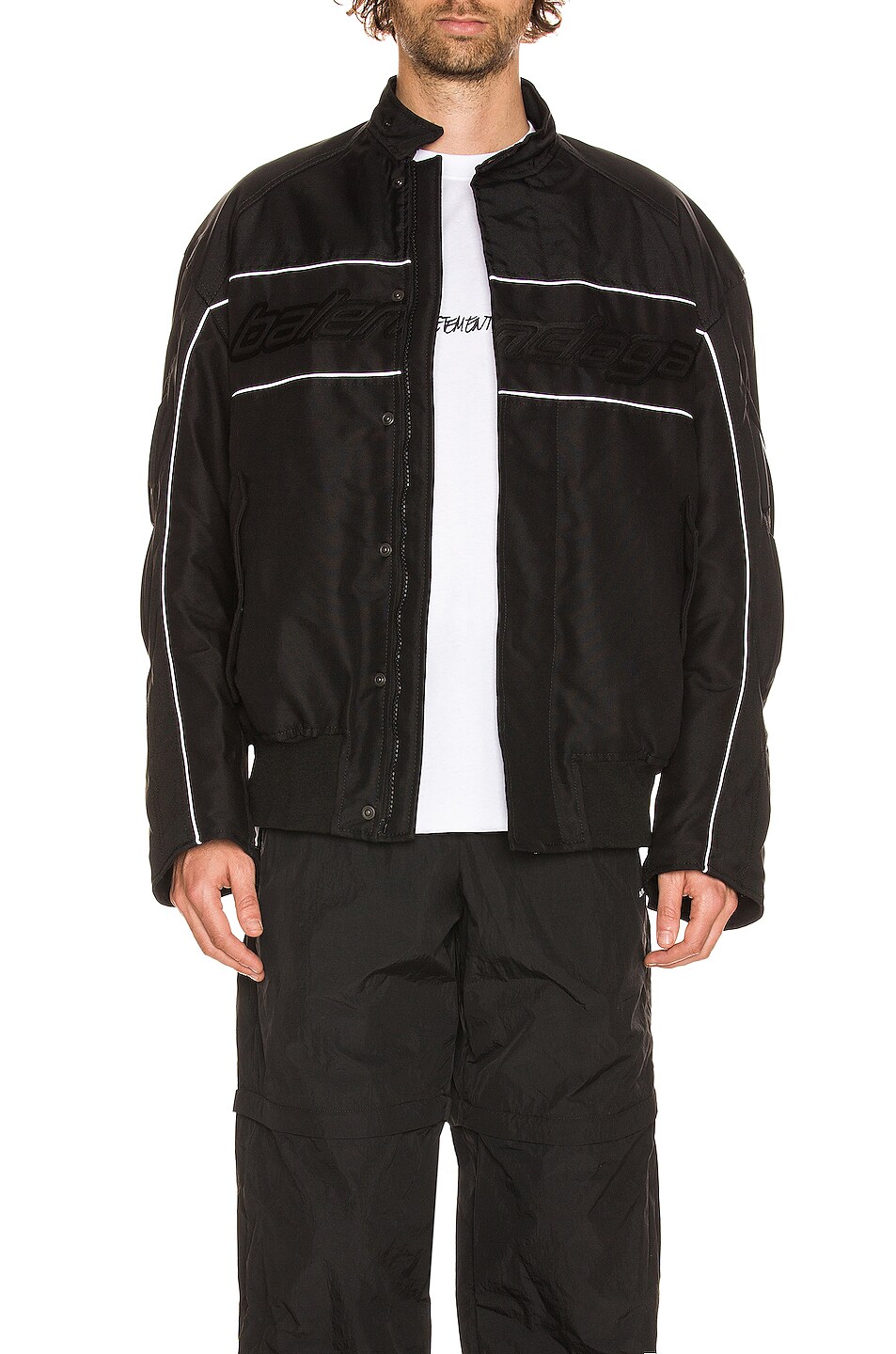 Balenciaga Racing Jacket in Black & Grey | FWRD