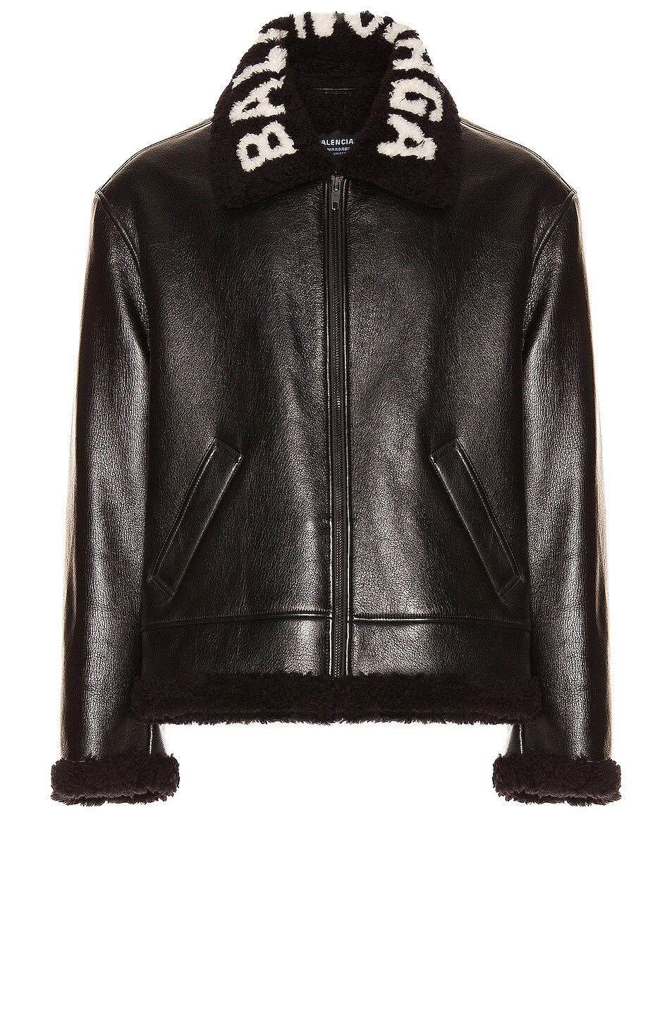 Image 1 of Balenciaga Cocoon Shearling Jacket in Black