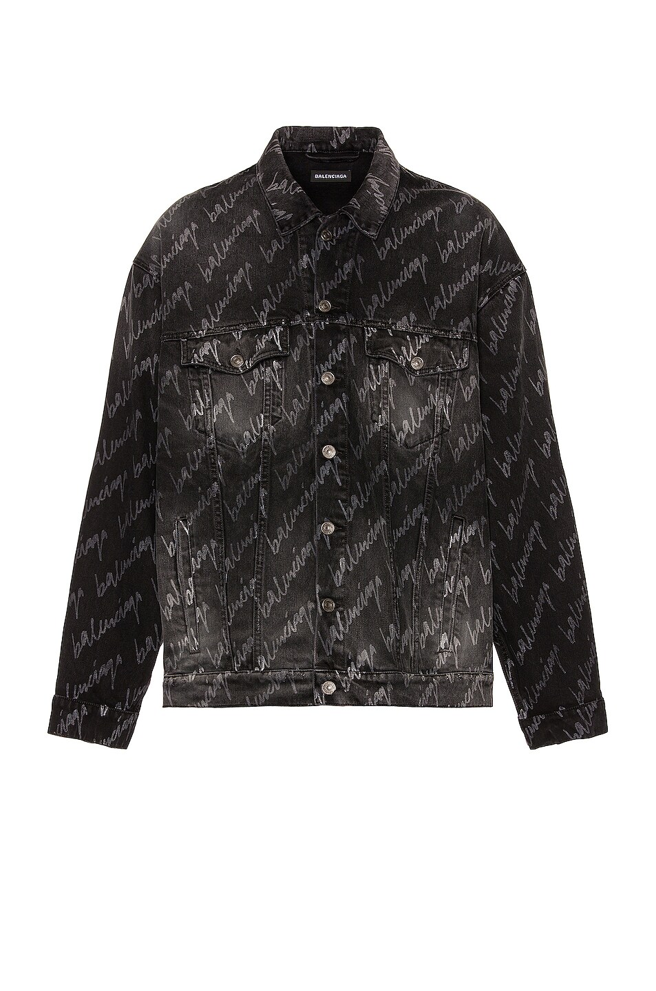Image 1 of Balenciaga Oversized Jacket in Stonewash Black