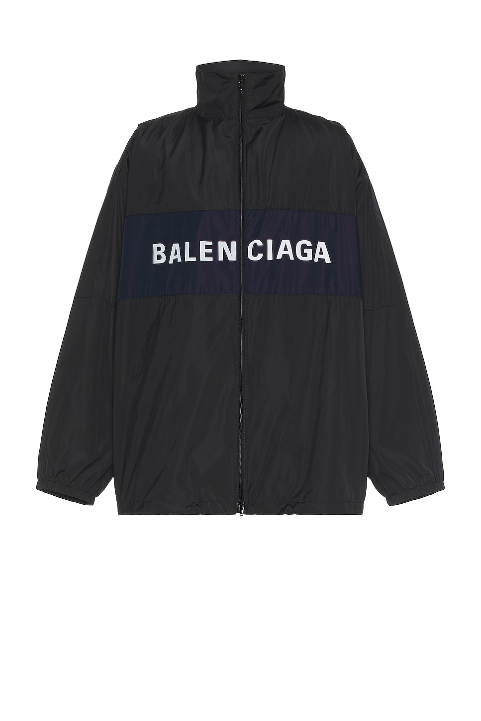 Image 1 of Balenciaga Logo Zip Up Jacket in Black