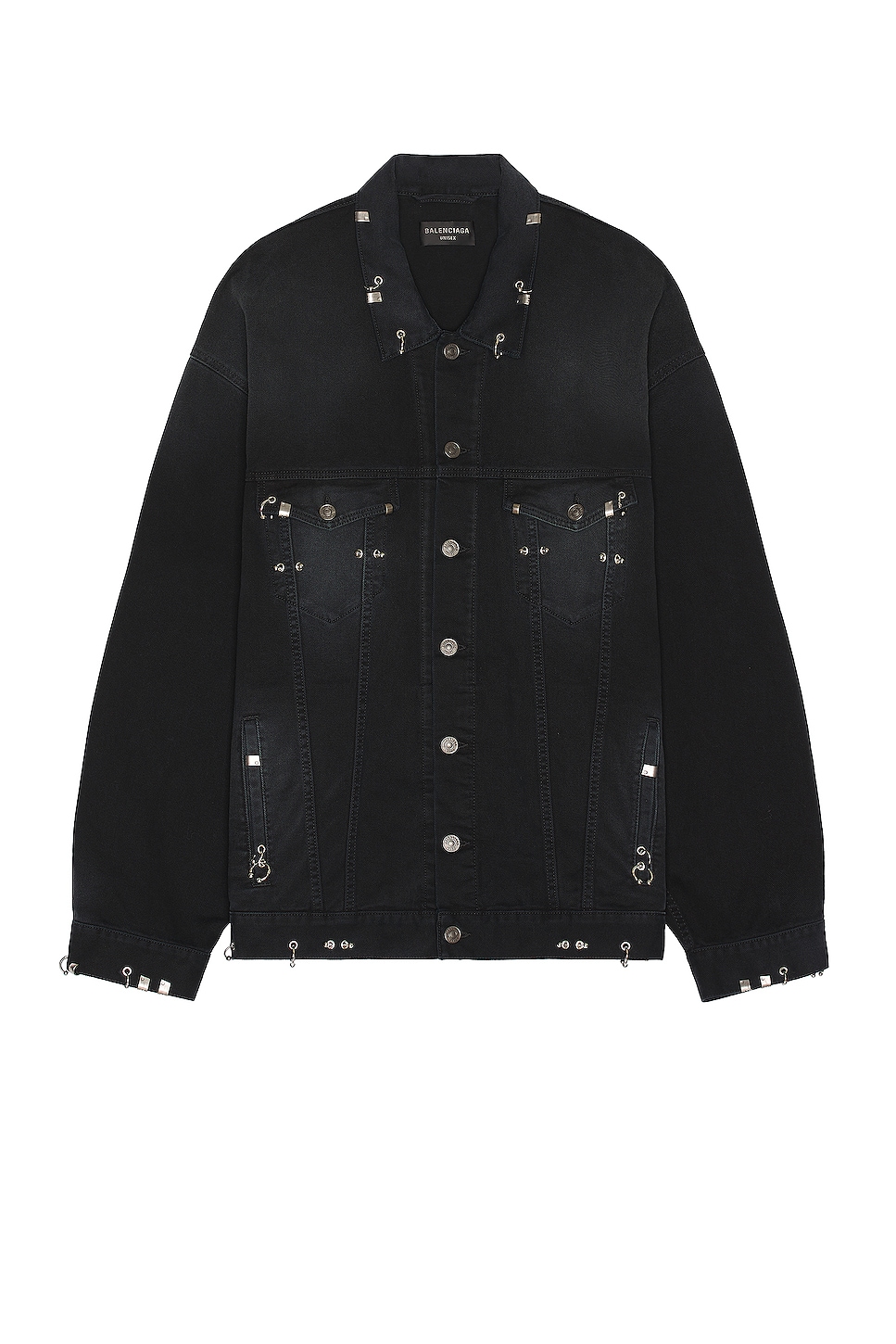 Image 1 of Balenciaga Pierced Jacket in Sunbleached Black