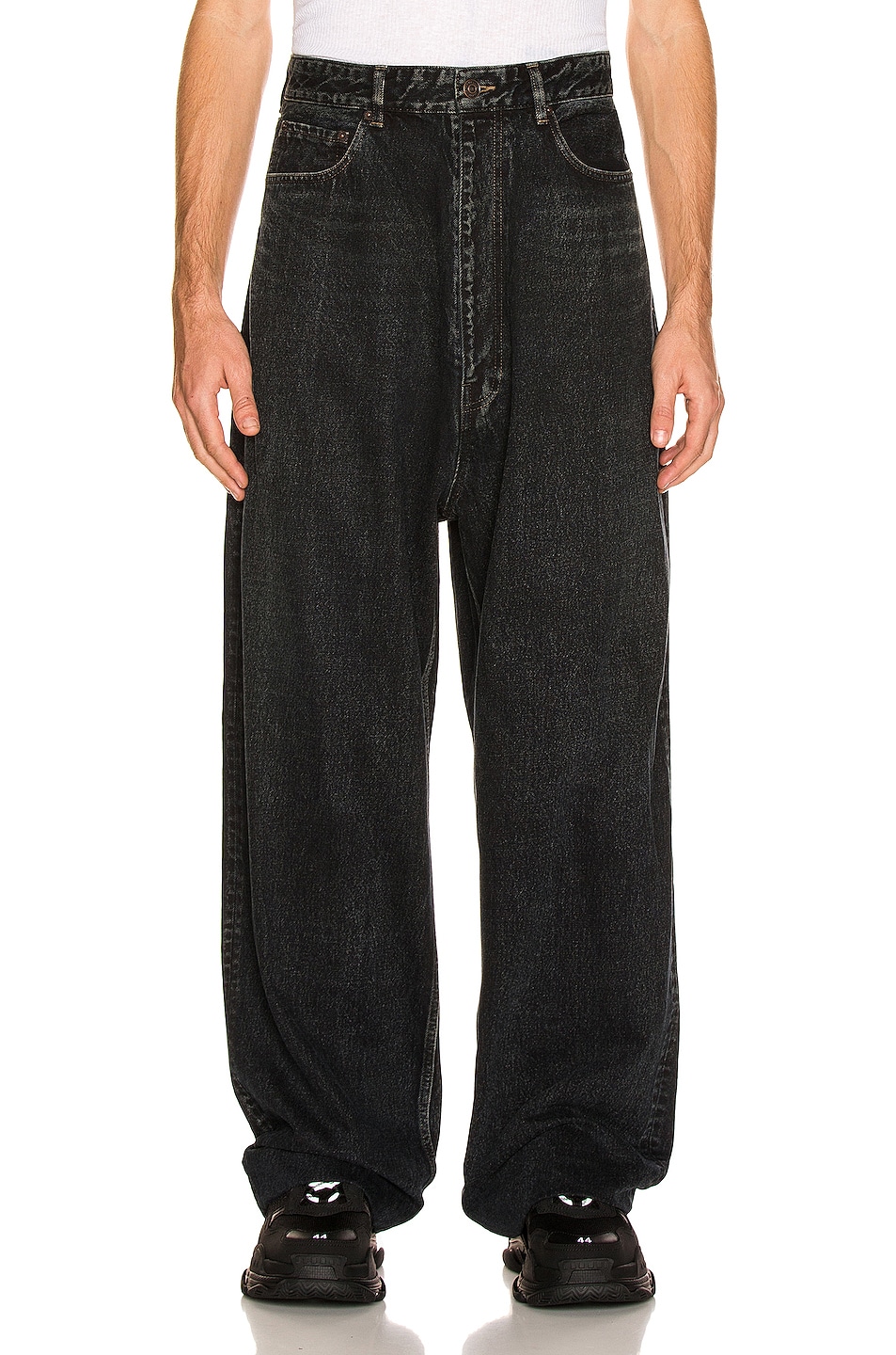 Balenciaga Baggy Trousers in Blue & Black | FWRD