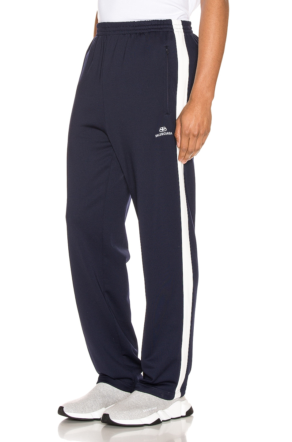 Image 1 of Balenciaga Tracksuit Pants in Navy & White