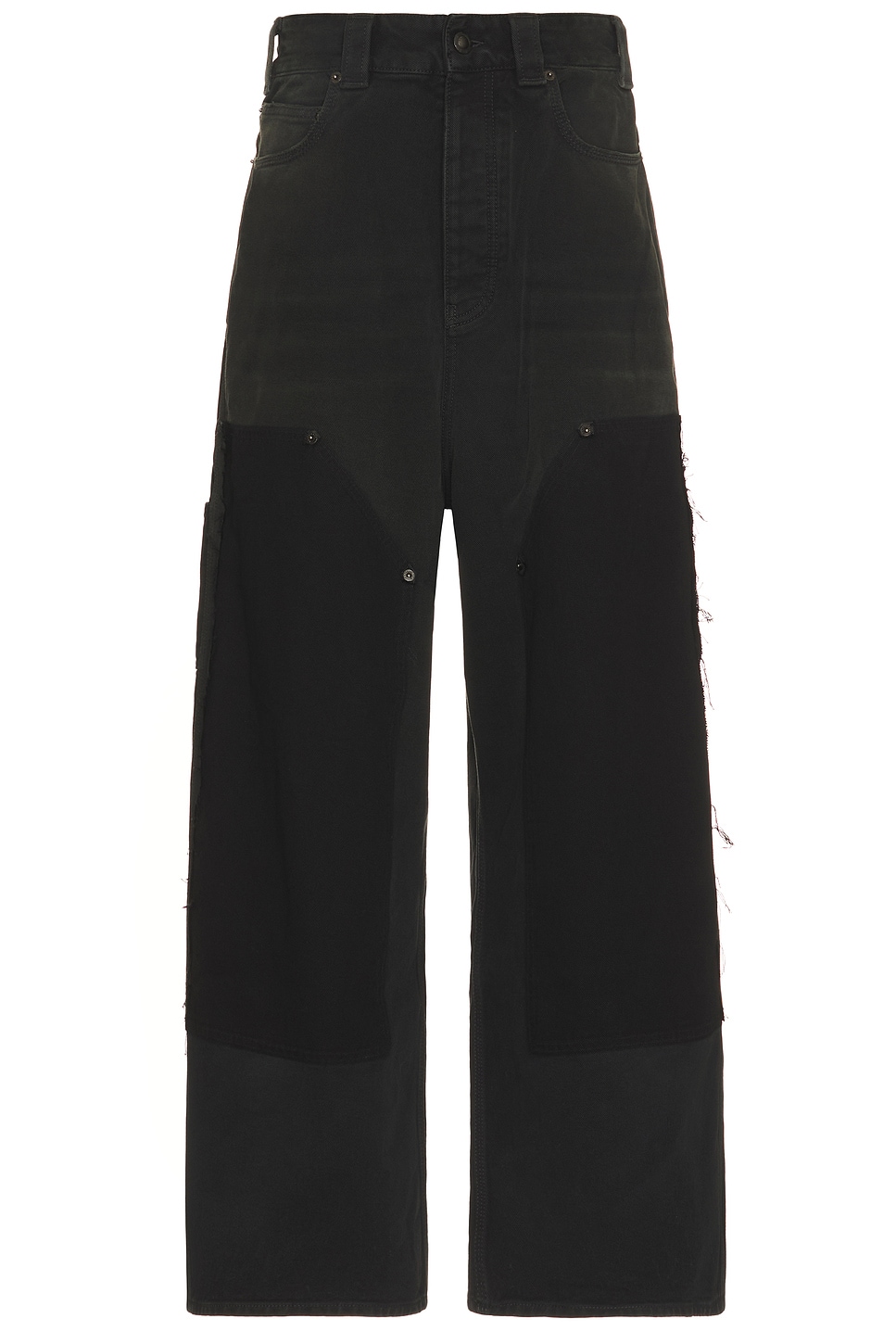 Image 1 of Balenciaga Ripped Off Baggy Pants in Black, Green, & Red