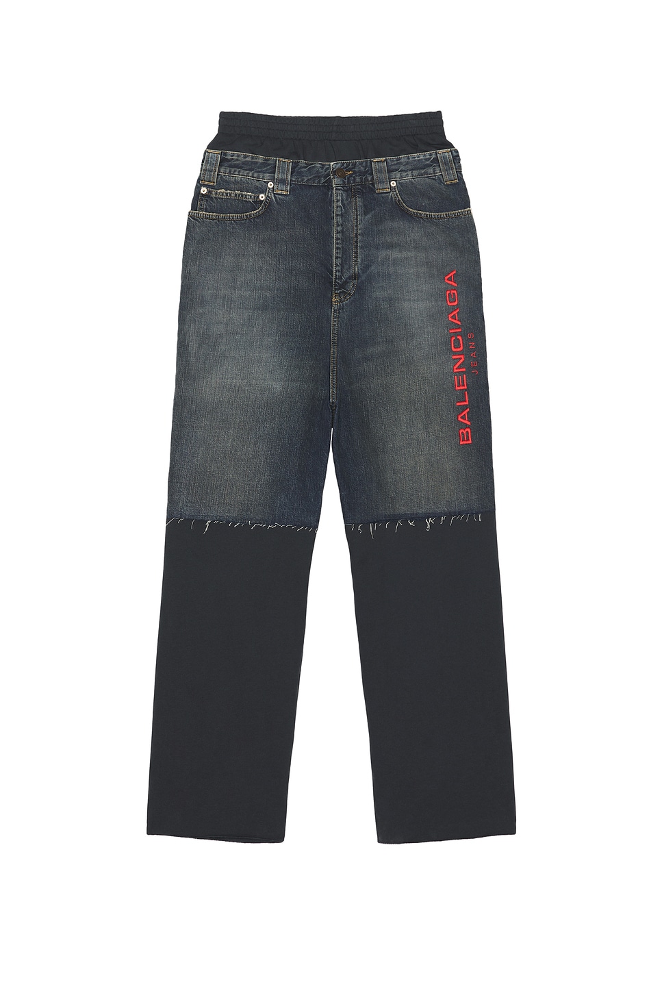 Patched Molleton Pants in Blue