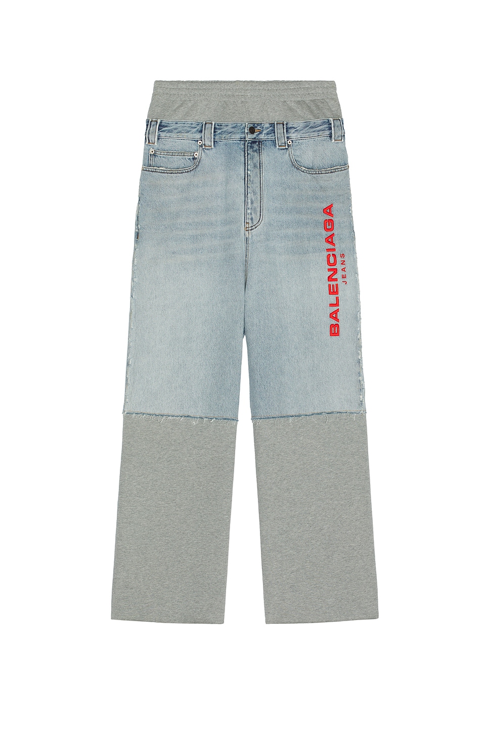 Patched Molleton Pants in Blue