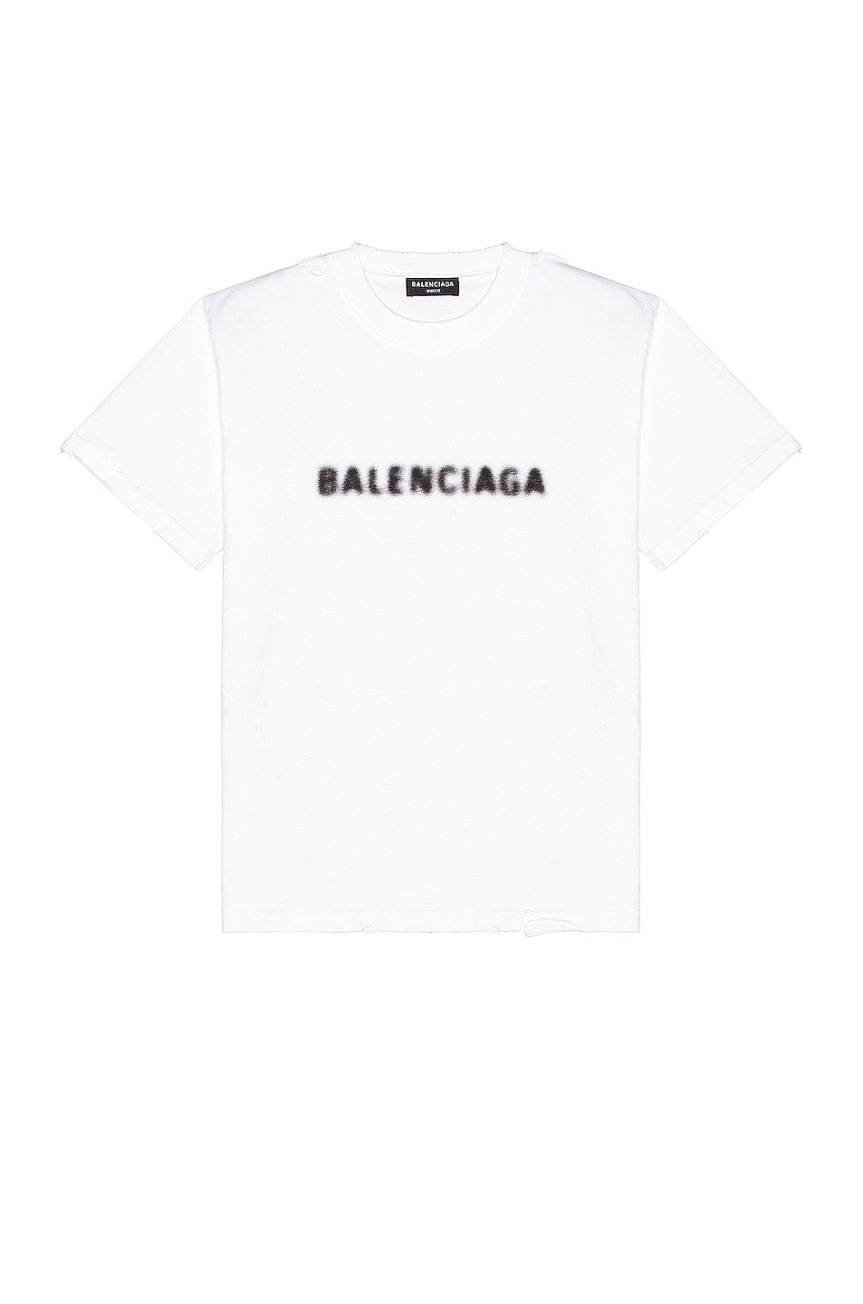 Image 1 of Balenciaga Small Fit Tee in White & Black