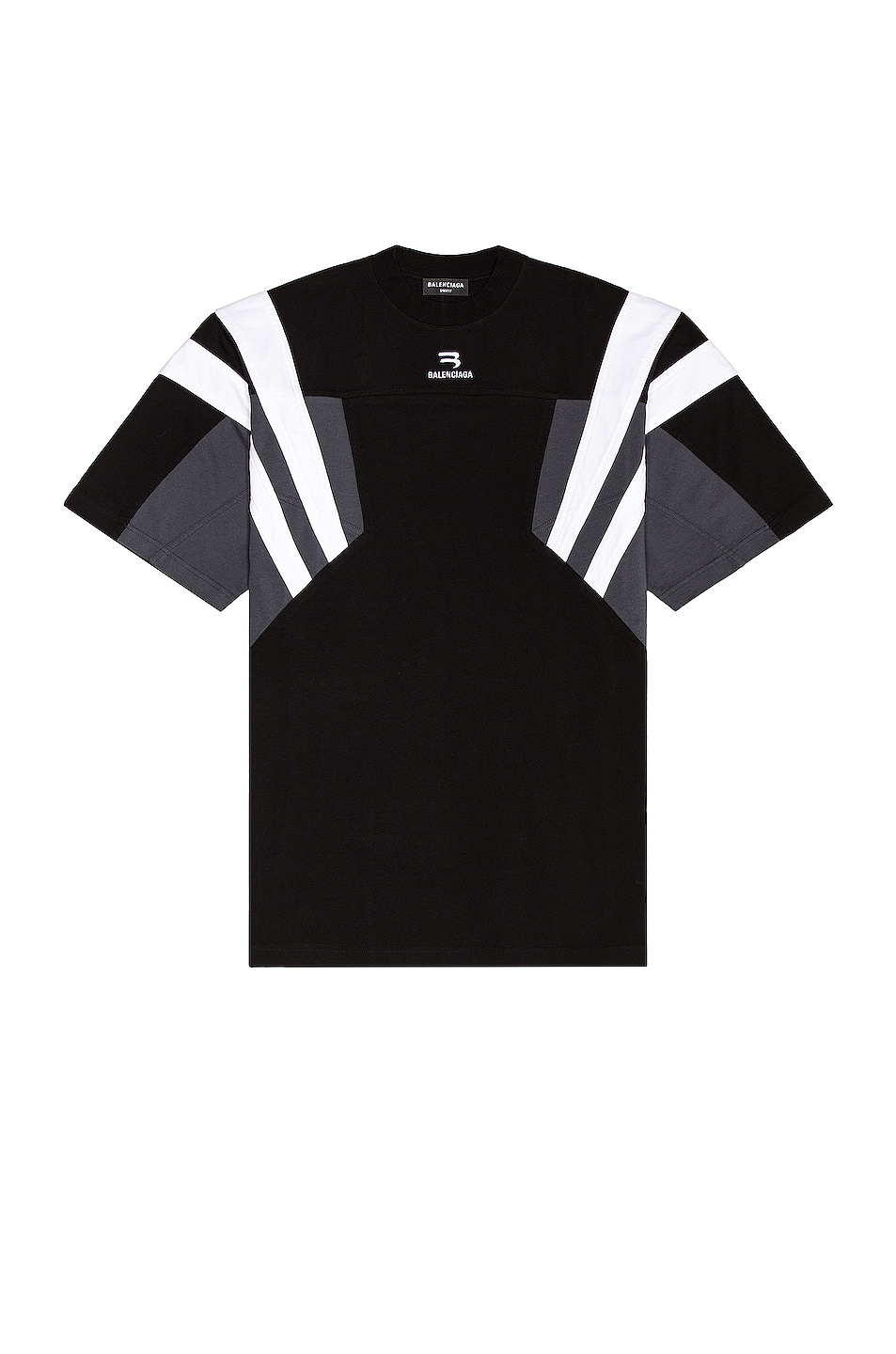 Image 1 of Balenciaga Tracksuit T-Shirt in Black, Dark Grey & White