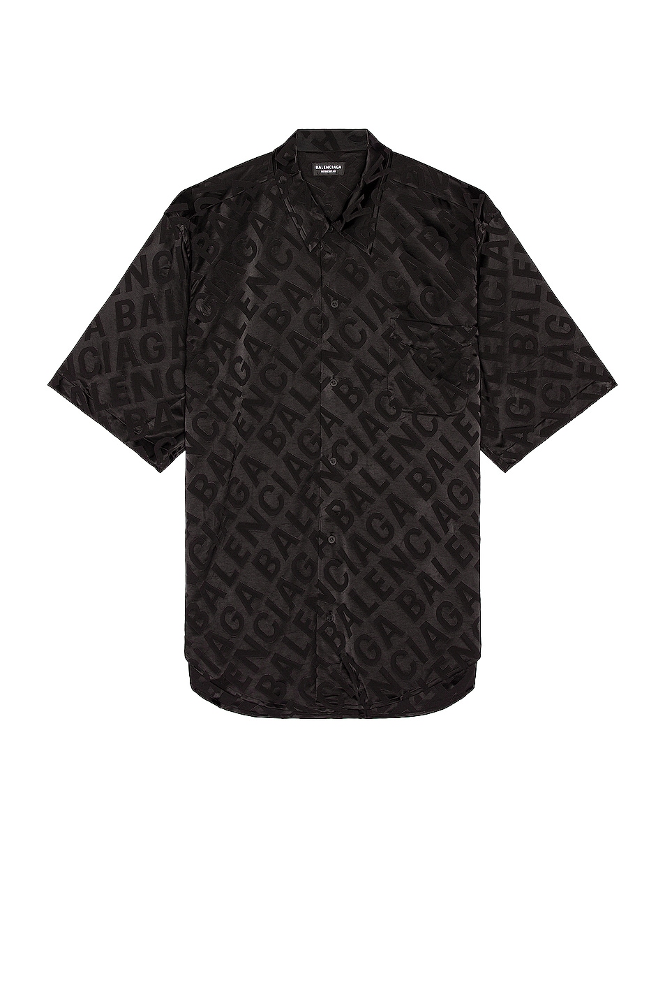 Image 1 of Balenciaga Large Logo Minimal Shirt in Black