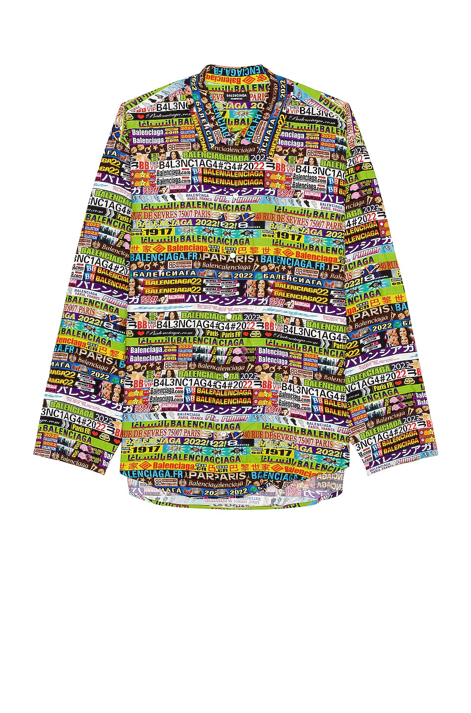 Image 1 of Balenciaga Long Sleeve Minimal Shirt in Multicolored