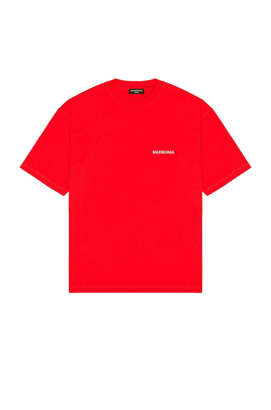 Image 1 of Balenciaga Medium Fit T-Shirt in Bright Red & White