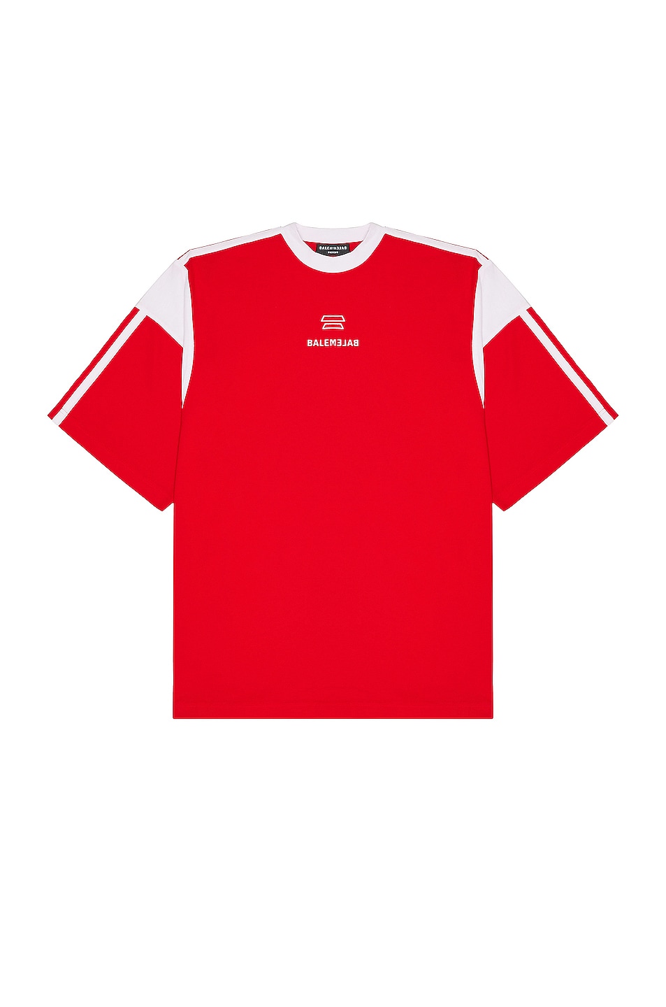 Image 1 of Balenciaga Boxy Sporty T-Shirt in Red & White