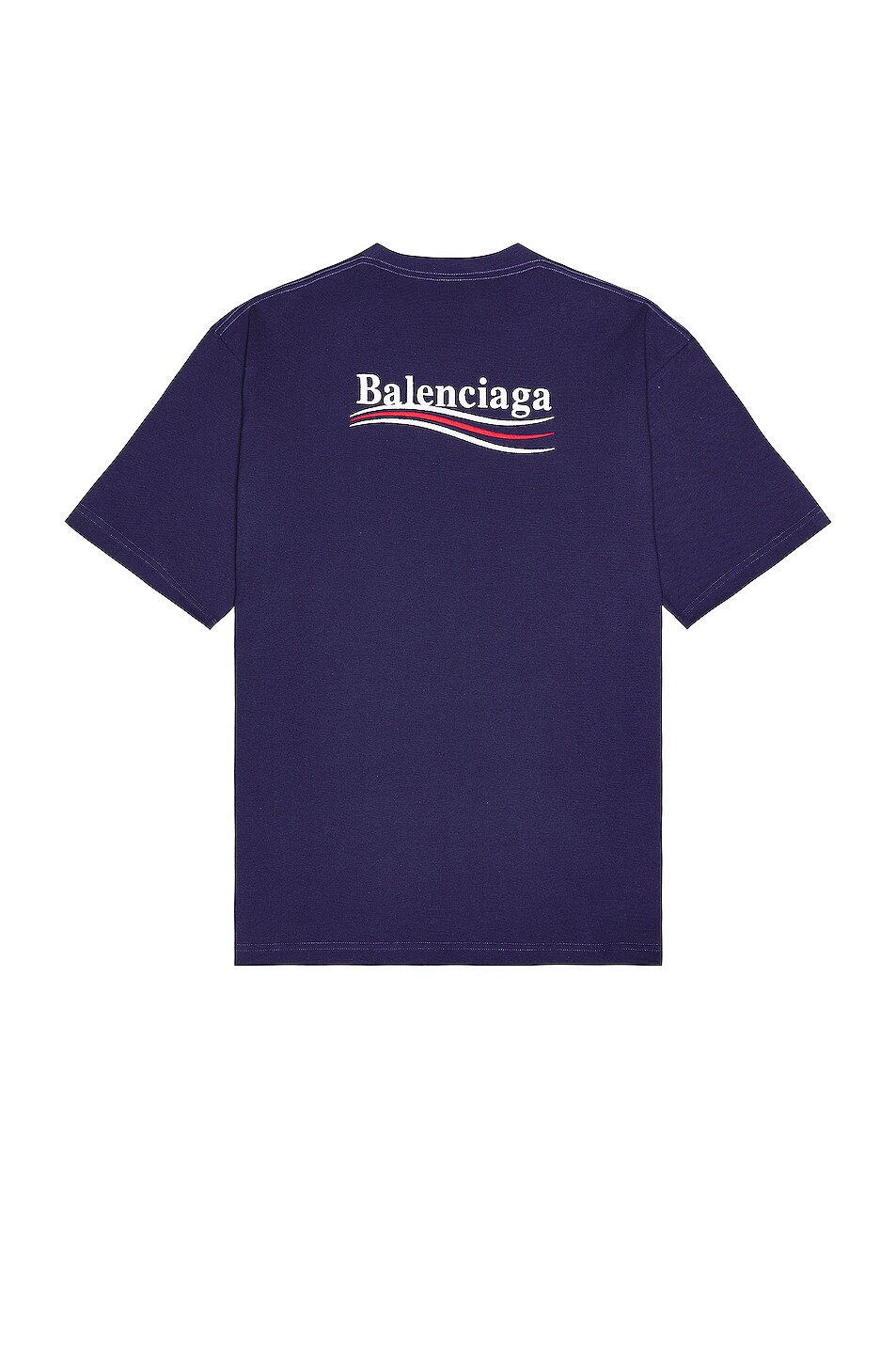 Image 1 of Balenciaga Large Fit T-Shirt in Pacific Blue & White