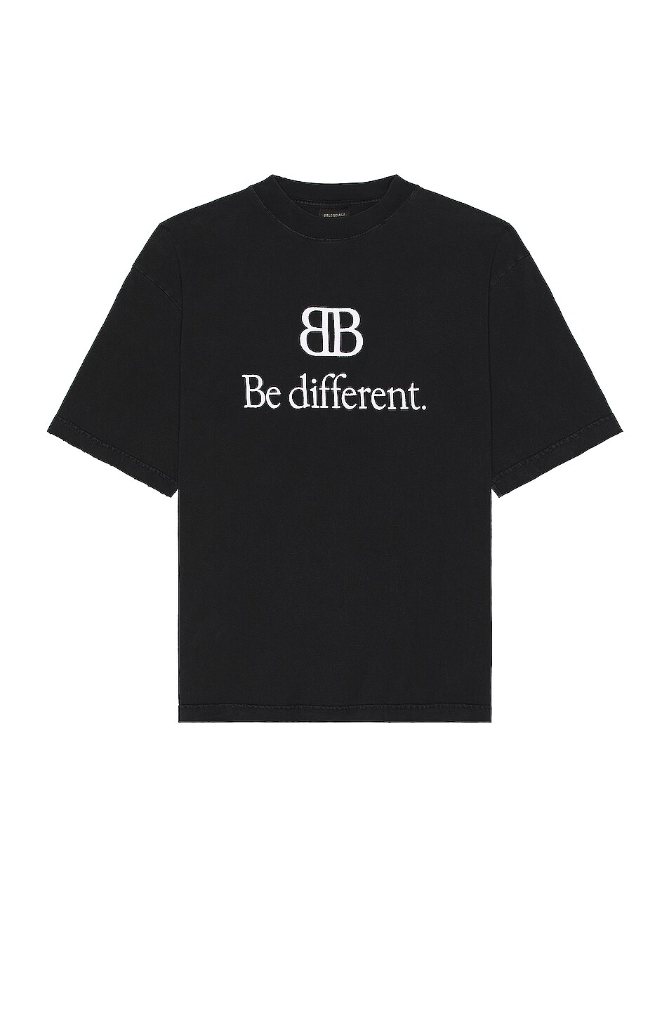 Balenciaga Medium Fit T Shirt In Black And White Fwrd