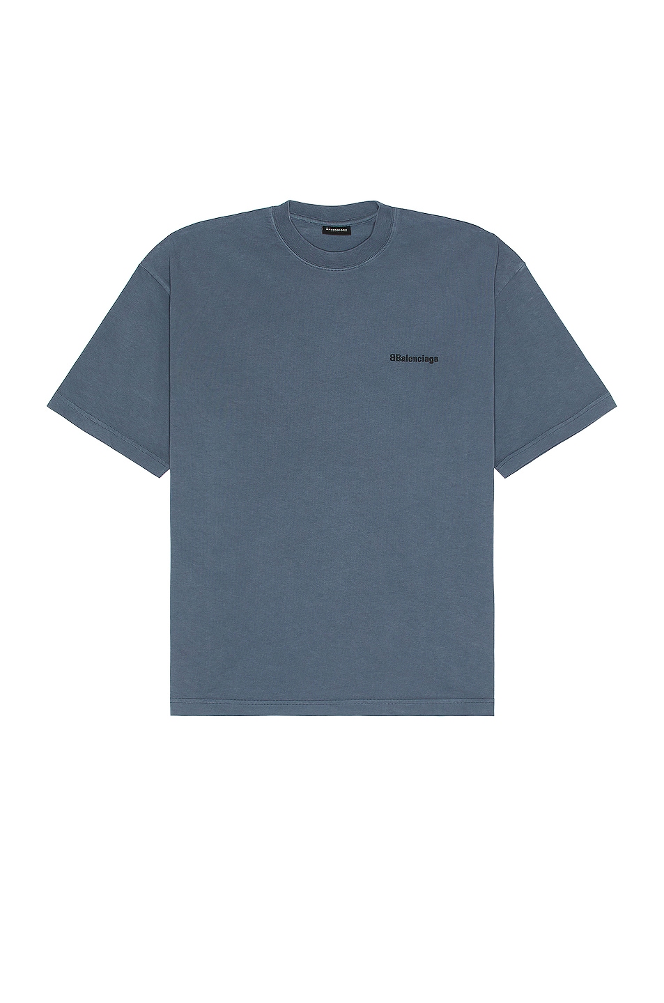 Balenciaga BB Corp Tshirt in Washed Blue & Black | FWRD